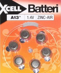 Knappcell A13  6-pack