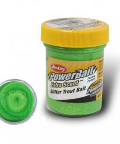 Powerbait Natural Scent Glitter Garlic - Spring Green