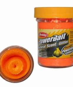 Powerbait Natural Scent Glitter Garlic - Fluo Orange