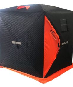 Hurricane Isfisketält 146 x 146 x 165 cm svart/röd