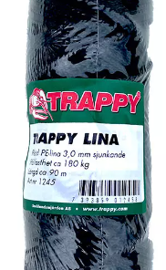 Kräftlina Sjunk Trappy, 3 mm, Svart, 90 m