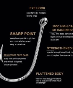 Fiskekrokar 10st High Carbon Stål