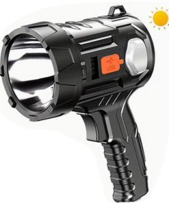 Handhållen söklampa/ficklampa med sollcell uppladdning