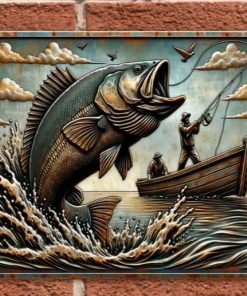 Skylt i vintage aluminiummetall 20cm x 30cm