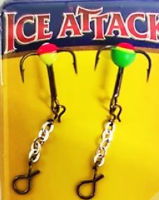 Chain treble hook "Ice Attack" M, #14 - 2.5cm (2pcs)