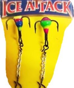 Chain treble hook "Ice Attack" ME, #14 - 2.5cm (2pcs)