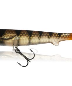 Flatnose Shad 12cm med Inbyggd Rigg 3-pack - Transparent Perch