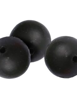 Gummipärlor 8mm 20-pack SVART